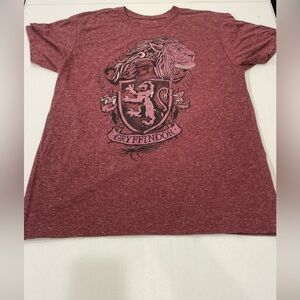 Harry Potter‎ Gryffindor Tee Tshirt Adult Large Maroon Soft Dragon Lion Crest